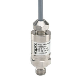NOSHOK PT30 Series High Performance Fixed Range Pressure Transmitter PT30-500PSIG-1-5-2-36, 0 to 500psig, 0 Vdc to 10 Vdc, 3-wire, 1/4 NPT male, integral cable 3 ft
