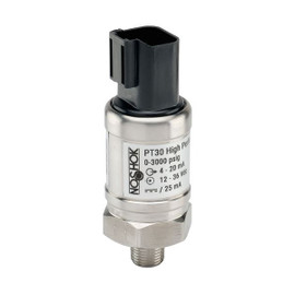 NOSHOK PT30 Series High Performance Fixed Range Pressure Transmitter PT30-2000PSIG-1-1-50-66, 0 to 2000psig, 4 mA to 20 mA, 2-wire, 7/16-20 male SAE - 4 (J1926-2), Deutsch 2 pin (DT04-2P)