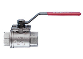 1/4" Bonomi 700001 - Ball Valve, Two Piece, Stainless Steel, Full Port, FNPT Threaded, Manually Operated
