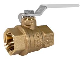1" Jomar Valve T-100CSSG, 2 Piece, Full Port, NPT Threaded, Dezincification Resistant Brass, Stainless Steel Ball & Stem, 600 WOG Ball Valve