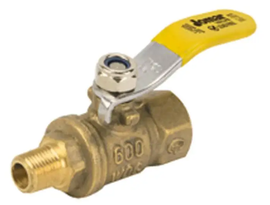 1/4" FIP x 1/8" MIP Jomar Valve T-83CG 100-396G, 2 Piece, Full Port, Dezincification Resistant Lead-Free Brass, Threaded, Stainless Steel Ball & Stem, 600 WOG Mini Ball Valve