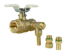 3/4" Jomar Valve JF-100RVG, 2 Piece, Full Port, Dezincification Resistant Lead-Free Brass, NPT Threaded, Stainless Steel Ball & Stem, Thermal Expansion Relief Valve, 600 WOG Ball Valve