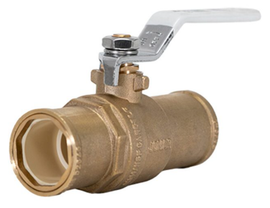 1" Jomar Valve S-155G, 2 Piece, Full Port, Dezincification Resistant Lead-Free Brass, CPVC Connection, 150 WOG Ball Valve