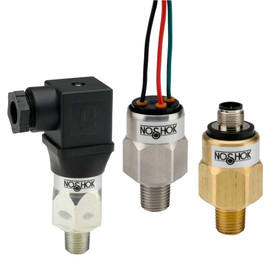 NOSHOK 200 Series Mechanical Compact Single Pole Double Throw (SPDT) Pressure Switches, 200H-3-45-500/2500-69, NBR Diaphragm, 1 SPDT, (NO/NC), 7/16-20 SAE Male, 500 to 2,500 psig, M12 x 1 3-Pin