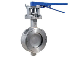 2 1/2" Bonomi 9100 - Butterfly Valve, High Performance, Wafer Style, Stainless Steel, Manually Operated