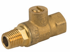 1/4" FIP x 1/4" MIP  Jomar Valve T-82M, 2 Piece, Full Port,  Brass, NPT Threaded with Screwdriver Slot Handle, 600 WOG Mini Ball Valve