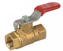 1/4" FIP x 1/4" FIP Jomar Valve T-82M, 2 Piece, Full Port,  Brass, NPT Threaded, 600 WOG Mini Ball Valve