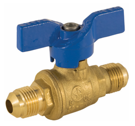 5/8" FL x 5/8" FL Jomar Valve T-204 Teardrop, 2 Piece, Gas Ball Valve, Teardrop Handle, 600 WOG