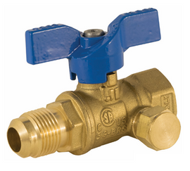 1/2" FIP x 1/2" FL Jomar Valve T-203, 2 Piece, Gas Ball Valve, T-Handle, Side Tap, 600 WOG Ball Valve 1/2" FIP x 1/2" FL Jomar Valve T-203, 2 Piece, Gas Ball Valve, T-Handle, Side Tap, 600 WOG Ball Valve