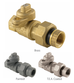 2" Jomar Valve 175-LWIN, 2 Piece Utility Gas Ball Valve, NPT Threaded, Full Port, Insulated tail Piece- 175 PSIG- Brass, Painted, or T.E.A-Coated Body