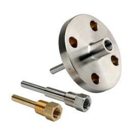 9" NOSHOK 50/75/100 Series Temperature Thermowells, 50-090-304-SS, 1/2" NPT Stepped Shank, 1/2" NPSM Instrument Connection, 304 Stainless Steel