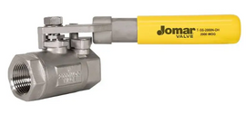 1/4" Jomar Valve T-SS-2000N-DH, 2 Piece, Standard Port, Stainless Steel, NPT Threaded, Stainless Steel Ball & Stem, Spring Return Handle, 2000 WOG Ball Valve