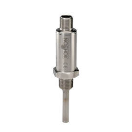 NOSHOK 810 Series Compact Temperature Transmitters, 810--22/125-1-1-8-25-060-6, -22/125 ºF, 4-20 mA, 1/2 NPT Process Connection, M12 x 1 (4-Pin), 6.0" Stem, 6mm Diameter