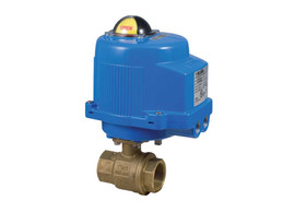 Bonomi M8E064LF-00 Series - Ball Valve, Lead Free, Brass, 2-way, FNPT Threaded, Full Port, with Metal Electric Actuator