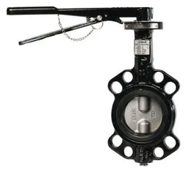 3" Jomar Valve BFV-Wafer BUNA-N, Wafer Style, Epoxy-Coated Ductile Iron Body, Stainless Steel Disc, BUNA Seat, Lever Handle Butterfly Valve