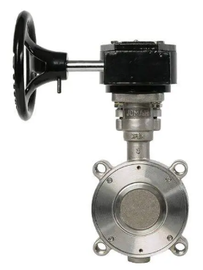 8" Jomar Valve HPBFV-600-SS-150-GO, Lug Style, Stainless Steel Body, Dual Offset Stainless Steel Disc, Fire Safe Seat & Gear Operator, Class 150 High Performance Butterfly Valve