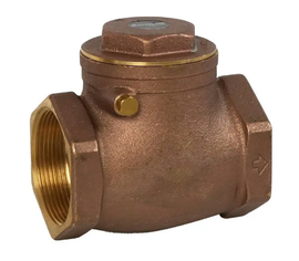 3/4" Jomar Valve T-501, Horizontal Swing Check Valve, Brass, NPT Threaded, Class 125, 200 WOG