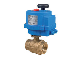 Bonomi 8E064-00 Series - Ball Valve, 2-way, Brass, FNPT Threaded, Full Port, with Electric Actuator