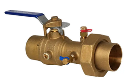 1" Jomar Valve Terminator B, Manual Balancing Valve, Quarter Turn, Fixed Orifice, Brass, Soldered Ends, 600 WOG 1" Jomar Valve Terminator B, Manual Balancing Valve, Quarter Turn, Fixed Orifice, Brass, Soldered Ends, 600 WOG