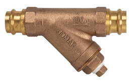 3/4" Jomar Valve P-651G, Y-Strainer, Lead-Free Bronze, Press Connection, Stainless Steel Screen, 20 Mesh, 150 WOG