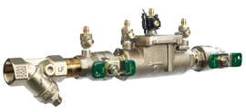 1-1/2" Watts LF007M2-QT-S-FZ 1 1/2, Lead-Free Cast Copper Silicon Alloy, Double Check Valve Backflow Preventer Assembly with Quarter Turn Ball Valve Shutoff, Strainer, Single Top Entry, Freeze Sensor
