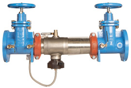 4" Watts 957-NRS-FS 4, Lead-Free Stainless Steel, Reduced Pressure Zone Assembly Backflow Preventer, NRS Gate Valve Shutoff, Backflow Flood Sensor
