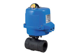 3/4" Bonomi M8E3000-00 - Ball Valve, 2-way, 2-piece, Carbon Steel, FNPT Threaded, Full Port, with Metal Electric Actuator