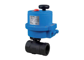 1 1/2" Bonomi 8E3000-00 - Ball Valve, 2-way, 2-piece, Carbon Steel, FNPT Threaded, Full Port, with Electric Actuator