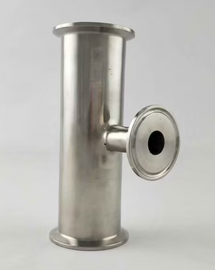 2" x 1/2" Sanitary Solutions SS7RMP-2x0.50-316L, Clamp Reducing Tee, Polish ID/OD, 316 Stainless Steel
