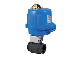 1/4" Bonomi M8E0127-00 - Ball Valve, 2-way, 2-piece, Carbon Steel, FNPT Threaded, Full Port, with Metal Electric Actuator