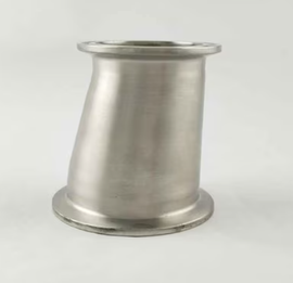 3" x 1-1/2" Sanitary Solutions SS32-14MP-3x1.5-304, 304 Stainless Steel Clamp x Clamp Eccentric Reducer