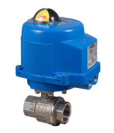 1-1/4" Bonomi M8E700076V**-0* 30/ 60/ 90° V-Port Ball Valve, 2-Way, Stainless Steel Direct Mount, NPT Threaded, with Metal Electric Actuator with Positioner OR Positioner with Battery Backup
