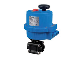 3/8" Bonomi 8E0630-00 - Ball Valve, Fire Safe, 2-way, 3-piece, Carbon Steel, FNPT Threaded, Full Port, with Electric Actuator