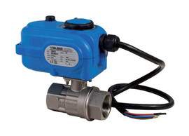 3/4" Bonomi 8E867-00 - Ball Valve, 2-way, 2-piece, Stainless Steel, FNPT Threaded, Full Port, with Electric Actuator