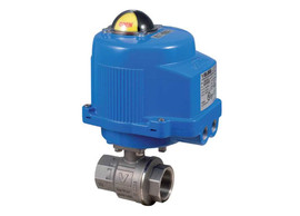 1/2" Bonomi M8E067-00 - Ball Valve, 2-way, 2-piece, Stainless Steel, FNPT Threaded, Full Port, with Metal Electric Actuator