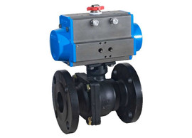 4" Bonomi 8P0766001 - Ball Valve, Fire Safe, 2 Piece, 2 way, Carbon Steel, Flanged, Full Port, Direct Mount, with Double Acting Pneumatic Actuator