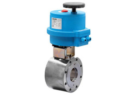1/2" Bonomi 8E720288-00 - Ball Valve, Wafer Style, 2 way, Stainless Steel, Flanged, Full Port, with Electric Actuator