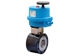 Bonomi 8E082-00 Series - Ball Valve, Wafer Style, 2 way, Carbon Steel, Flanged, Full Port, with Electric Actuator