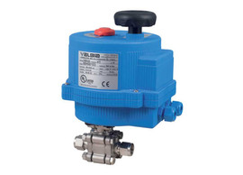 Bonomi 8E1300-00 Series - Ball Valve, 2 way, Stainless Steel, Compression Ends, Standard Port, Direct Mount, with Electric Actuator