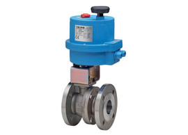 4" Bonomi 8E079-00 - 2 Way, Stainless Steel, Full Port, Flanged, Ball Valve with Valbia Electric Actuator
