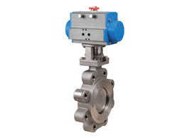 Bonomi SR9101 Series - Butterfly Valve, High Performance, Lug Style, Stainless Steel, with Spring Return Pneumatic Actuator