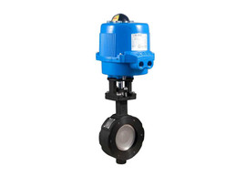 5" Bonomi ME8100-00 - Butterfly Valve, High Performance, Wafer Style, Carbon Steel, with Metal Electric Actuator