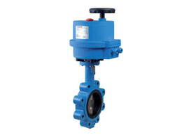 4" Bonomi E541S-00 - Butterfly Valve, Lug Style, BUNA-N Seat, Ductile Iron Body, with Electric Actuator