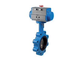 5" Bonomi SRN501N - Ductile Iron, Lug Style, Butterfly Valve with Spring Return Pneumatic Actuator