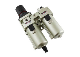 STC AC3010-02DM - 1/4" NPT Stacking Air Filter- Regulator- Lubricator with Auto Drain and Metal Bowl   (60 SCFM)