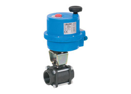 2-1/2" Bonomi 8E710085 - Carbon Steel, Full Port, Threaded, Ball Valve with Electric Actuator