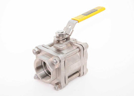 3/8" Red White Valve 4660SS - 3 Piece, Stainless Steel, Ball Valve