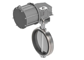 18" Max-Air 180-650-465-D8230-MA - Wafer Style Butterfly Valves, Double Acting Pneumatic, Stainless Steel Body, Polished Stainless Steel Disc, BUNA Seat