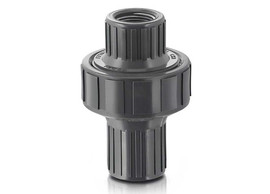 1/2" Plast-O-Matic CKM050V-CP - Single Union Check Valve, CPVC Body, Viton Seat, NPT Threaded