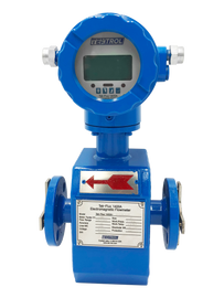 Tek-Trol Tek-Flux 1400A-25-1-I-HC-1-2-T Mag Meter w/ display, 4-20mA output, 150# ANSI Flanges, 85 to 240vac, PTFE Liner, Hastelloy Electrodes